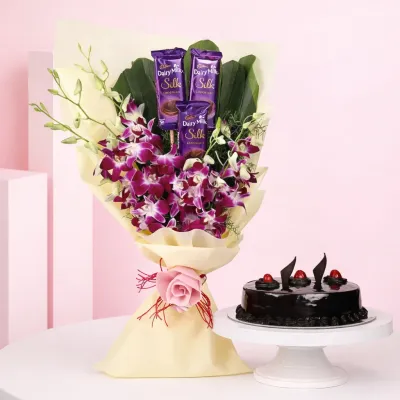 Majestic Orchid with Silky Dairy Milk