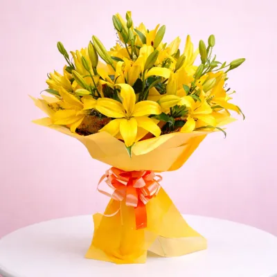 Yellow Lilies Flower Bunches