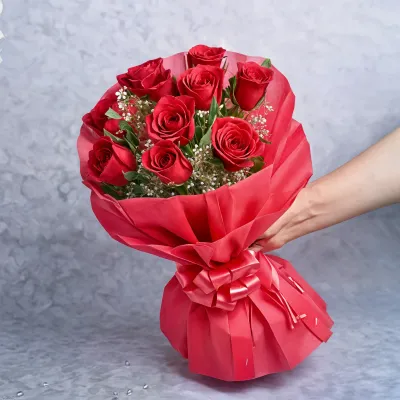 8 Red Roses Bouquet