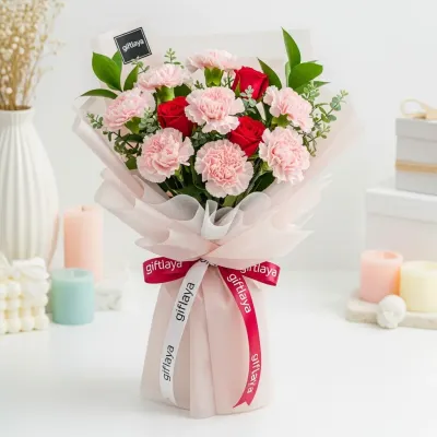 Bright Roses in a Bouquet