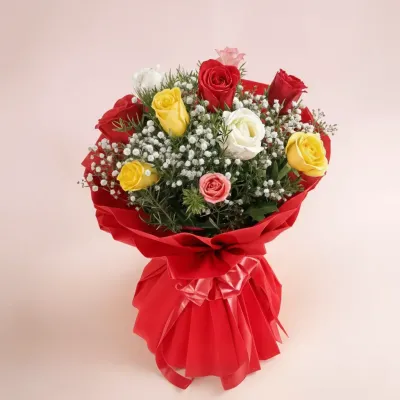 Mixed Roses Bouquet for Birthday