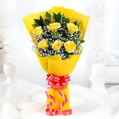 Yellow Rose Bouquet Delivery in Gurgaon