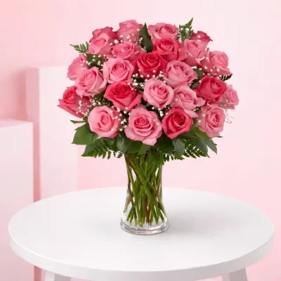 Simple Pink Rose Bouquet