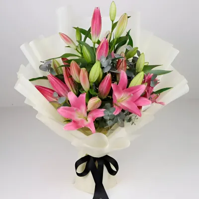 Pretty Pink Lily Bouquet