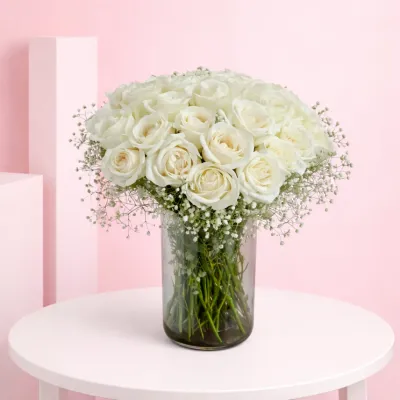 White Rose Flower Bouquet