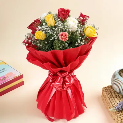 Mixed Roses Bouquet for Birthday