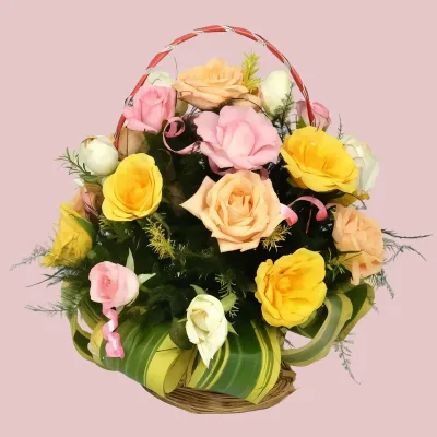 Majestic Roses Basket Arrangements