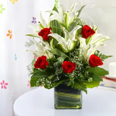 Red Rose and Lily