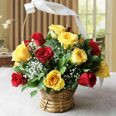 Red and Yellow Roses