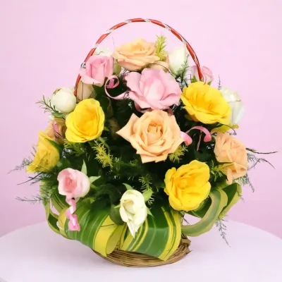 Majestic Roses Basket Arrangements