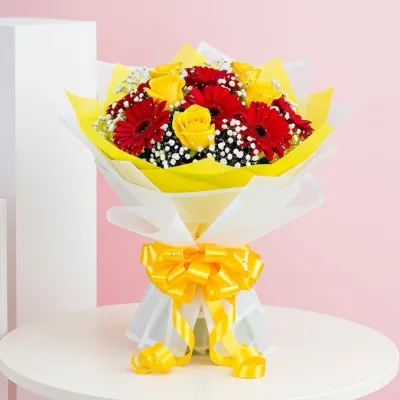 Mixed of Gerberas with Roses