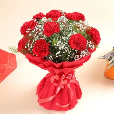 Red Carnations Bouquet