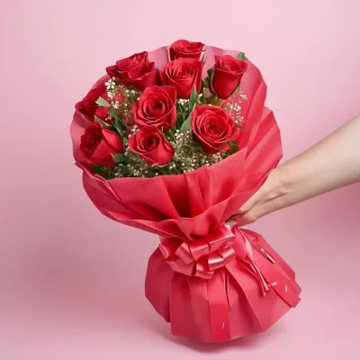 8 Red Roses Bouquet