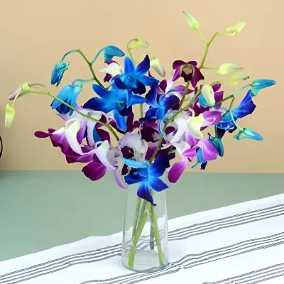 Blooms in a Cylindrical Vase