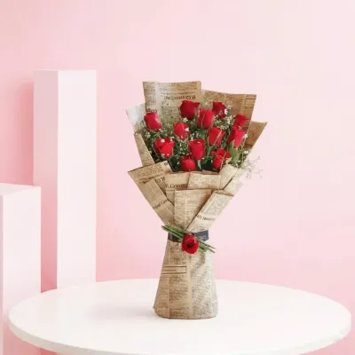 Traditional Red Rose Bouquet