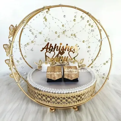 Modern Engagement Ring Plate Decoration