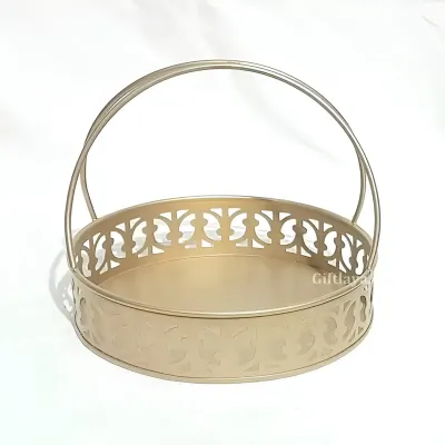 Round Decorative Metal Tray
