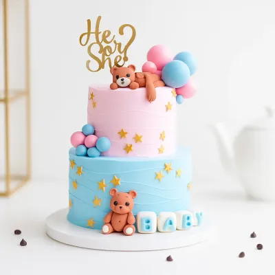 Baby Shower 2 Tier Theme Cake