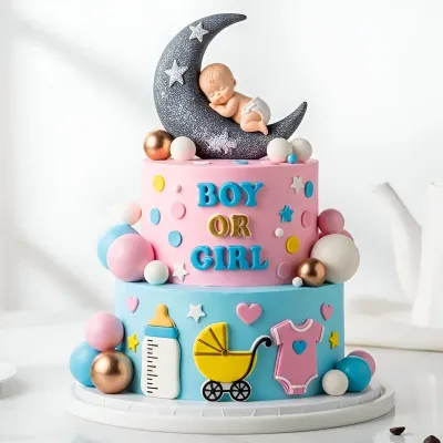 Baby Shower 2 Tier Cakes