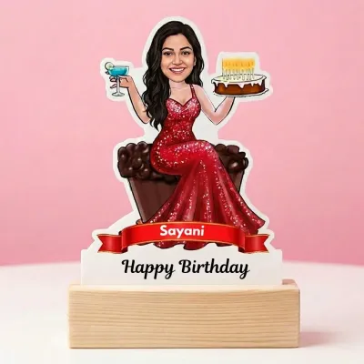 Birthday Queen Custom Caricature Gift