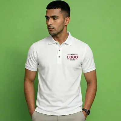 Timeless White Polo T-Shirt with Logo