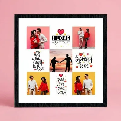 9 Grid Couple Photo Frame