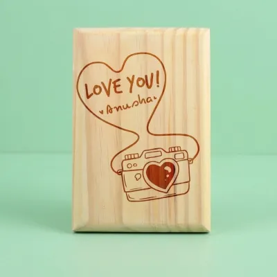 Love You Wooden Photo Frame for Couples