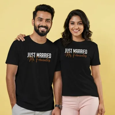 Just Married Mr. & Mrs. Shirt Combo