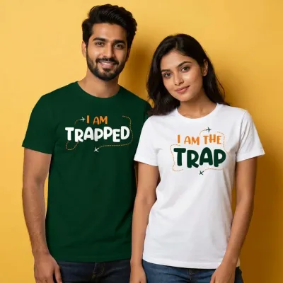 Printed Couple Tees Combo