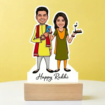 Fun Raksha Bandhan Cartoon Portrait Gift