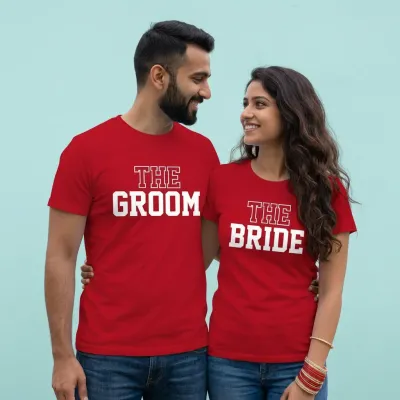 Just Married Bride & Groom T-Shirts