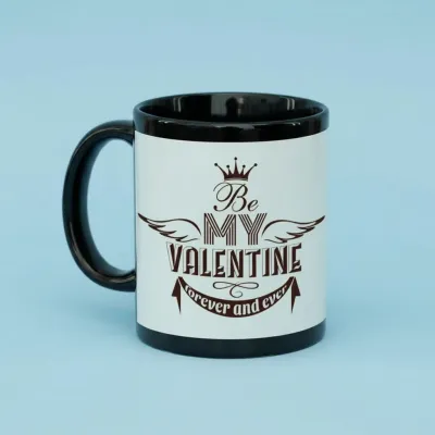 Be My Valentine Forever Black Ceramic