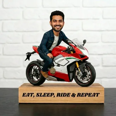 Personalised Bike Lover Caricature Figure
