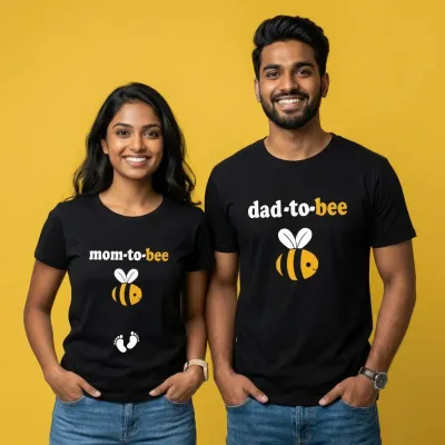 Mom To Bee & Dad To Bee Couple Tees
