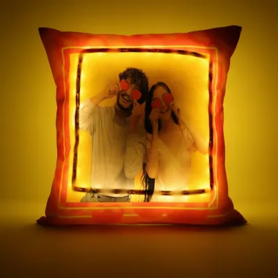 Custom Photo LED Pillow for Couple