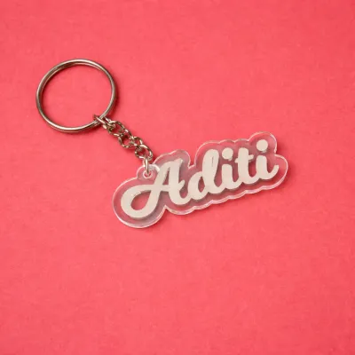 Custom Name Printed Acrylic Keychain