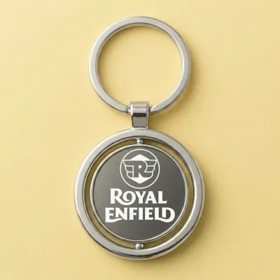 Royal Enfield Logo Round Spinner Keychain
