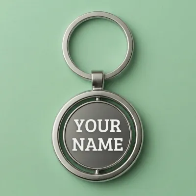Custom Name Engraved Spinner Keychain