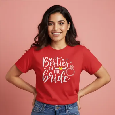Besties of The Bride Custom T-shirt