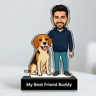 Custom Pet Dog Caricature Portrait