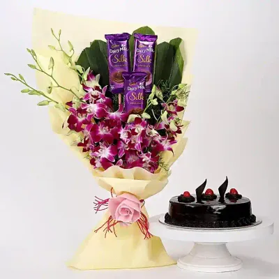 Majestic Orchid with Silky Dairy Milk