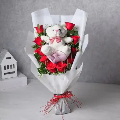 Roses and Teddy Combo