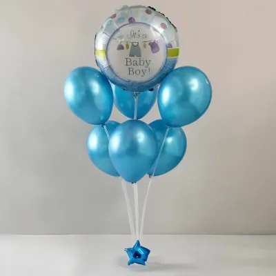 Welcome Baby Boy Balloon Bouquet