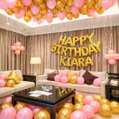 Luxury Pink Gold Party Decoration