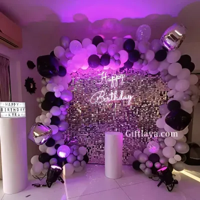 Silver Sequins Birthday Decoration