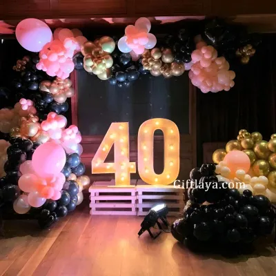 40th Premium Birthday Decoration