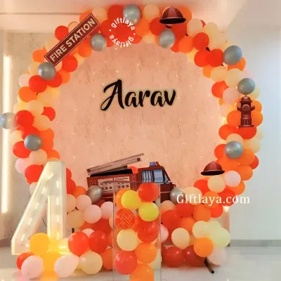 Fire Station Birthday Decoration