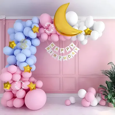 Star Moon Balloon Arch Decoration