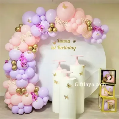 Premium Pastel Balloon Birthday Decoration