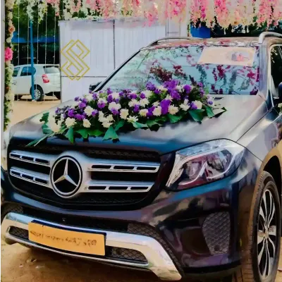 Elegant Mercedes Wedding Car Decoration
